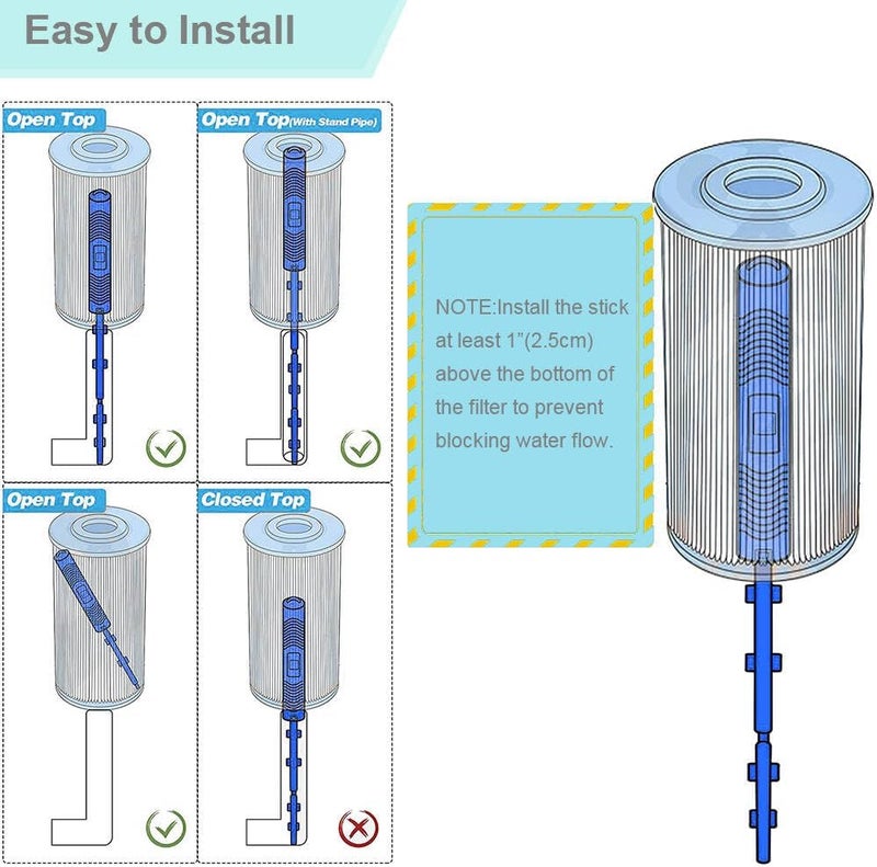 OBMAO Spa Mineral Sticks for Hot Tub Supplies，Hot Tub Stick with 4 Months Lifetime Universal for Pool&Hot Tub (Blue,2PCS) - Image 5
